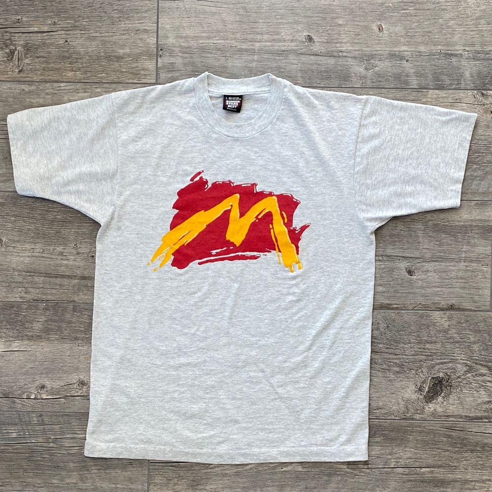 Vintage 1990’s Screen Stars McDonald’s Promotional Light Gray T-Shirt Large